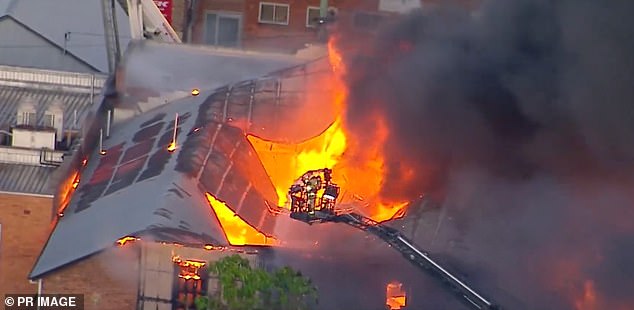 The fire broke out in an abandoned warehouse storing chemicals in Woolloongabba, in central Brisbane, at around 4.30pm on Wednesday