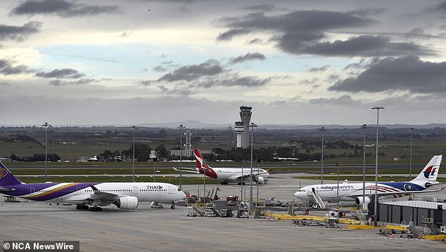 A 45-year-old man has been arrested by Australian Federal Police after allegedly making hoax mayday calls at Melbourne Airport over a two-month period (pictured)