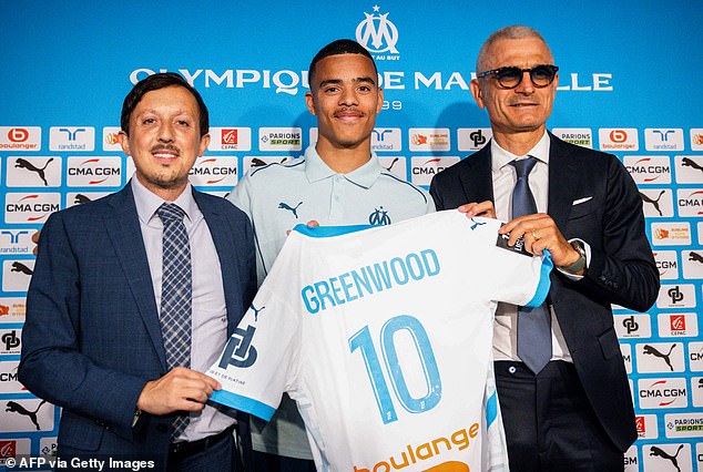 Greenwood has largely kept a low profile in the media since leaving United, but beamed when he was unveiled in July (pictured above)