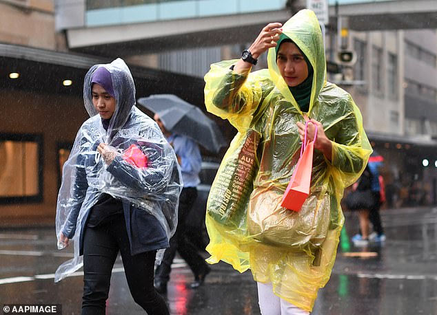 Millions of Australians will face wet weather as a band of rain moves across the country's east (stock photo)