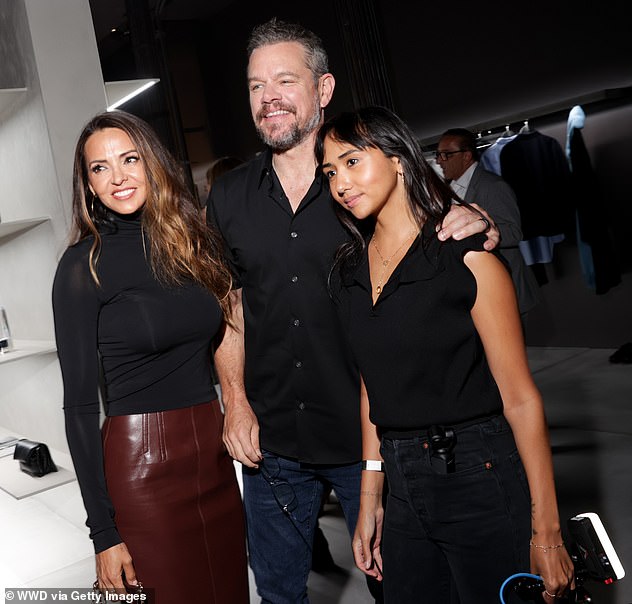 Matt Damon made it a family event in New York City on Wednesday. The 53-year-old Oscar-winning actor was spotted with both his wife Luciana Barroso and her eldest daughter Alexia Barroso, 25