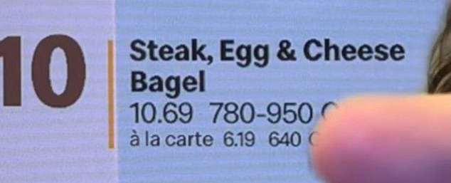 Here Stephen points out the prices of the sandwich he wanted to order on the drive-through menu board. The a la carte price on the app was $7.99, while the meal cost $12.19. The app was almost $2 more expensive