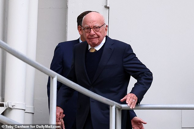 Rupert Murdoch looked confident heading into the second day of the legal battle over the future of his estate