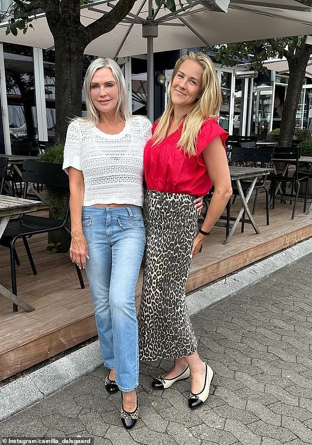 King Frederik met glamorous TV star Janni Ree, 54, and her friend Camilla Dalsgaard, a dancer, at the Hyttefadet in the seaside town of Skagen last July - and they partied together