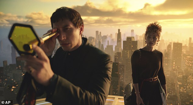 Adam Driver and Nathalie Emmanuel are shown in a still from Francis Ford Coppola's decades-in-the-making, self-financed epic Megalopolis that flopped at the weekend box office