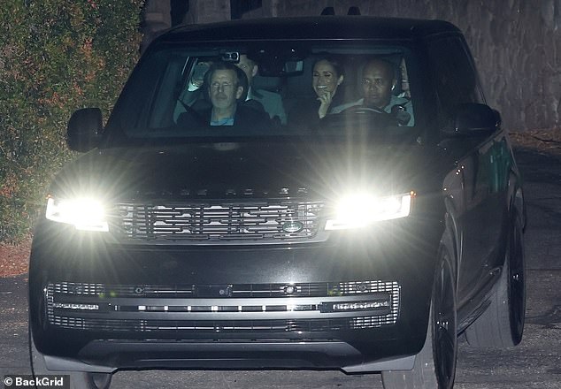 Photographers captured the couple being evicted from a $31 million Montecito mansion where they were celebrating the filmmaker's 55th birthday alongside a host of other celebrities