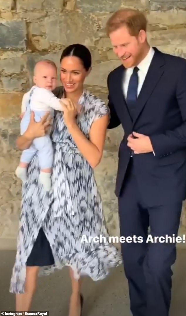 Meghan also wore the brand's Dremah dress during her tour of South Africa in September 2019, where she introduced her son Archie to Desmond Tutu