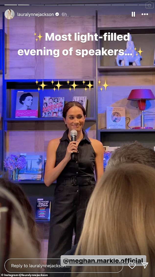 Meghan Markle spoke last night at her good friend Oprah Winfrey's book club session at the Goodmothers bookstore and meeting space in Summerland, California