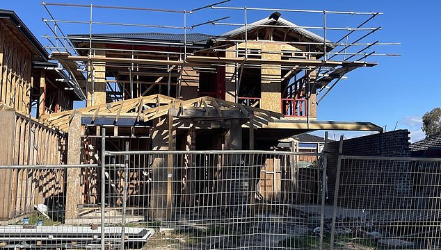 Mallikharjuna Allanki said his two-storey home (pictured) in the Melbourne suburb of Keilor Downs remained unfinished despite signing a $731,000 contract with Varaich Homes in 2022