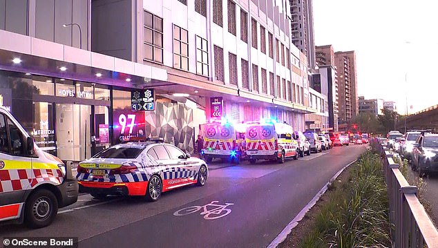 The incident is said to have taken place at the Meriton Hotel, in Bondi Junction, Sydney's east, after 5pm on Thursday