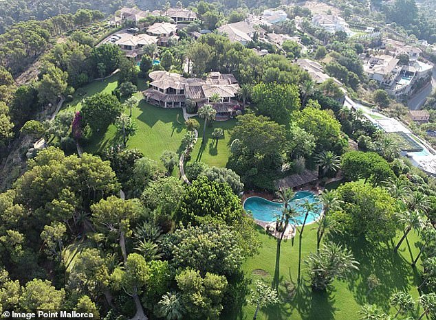 The ceremony took place at the family's £27 million mansion in Mallorca, which Schumacher is said to have bought from Real Madrid president Florentino Perez in 2017.