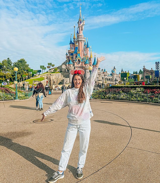 Madalyn Jade Monaghan (pictured), 30, is speaking out after sparking outrage with her post about feeling 'motherhood guilt' while vacationing at Disney World without her kids