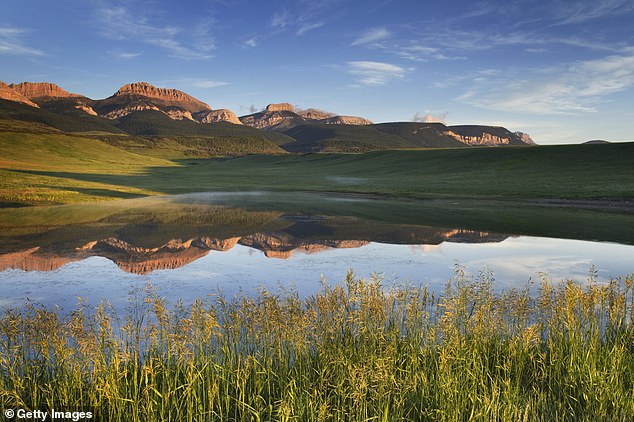 Pictured: The Rocky Mountain range just outside Choteau