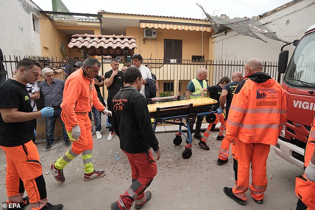 The house collapsed after a suspected gas explosion