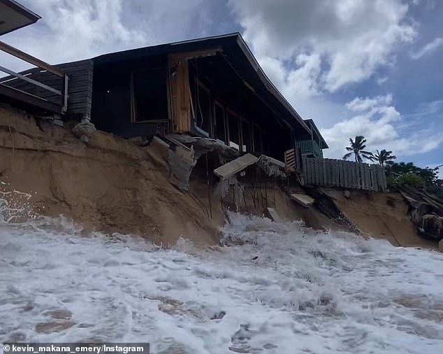 A man's Hawaiian oceanfront home collapsed into the ocean — and now the state is suing him for allowing it