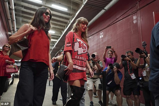 Taylor Swift was at the Chiefs' first two games this season before skipping last week's game