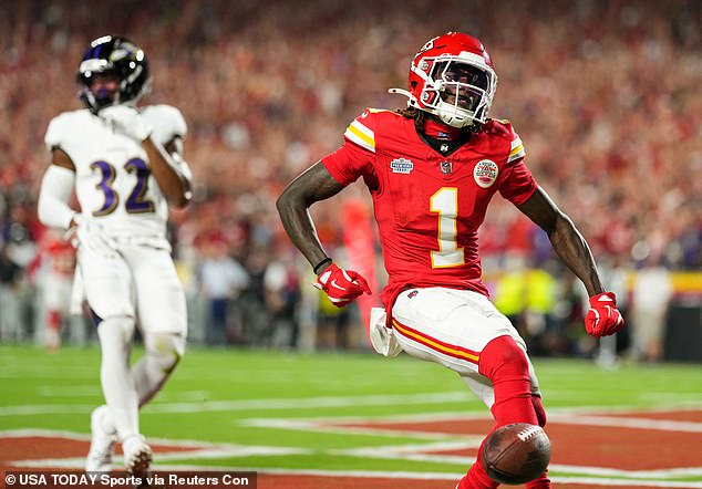 Xavier Worthy scored a stunning touchdown for the Chiefs against the Ravens on Thursday