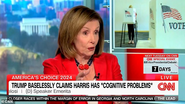 Former Speaker Nancy Pelosi lashed out at CNN host Jake Tapper after he made comments about her cognitive abilities given to her by Trump