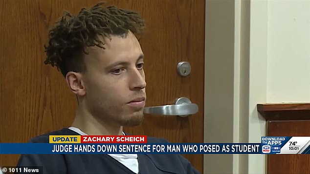 Zachary Scheich, 27, posed as a high school student to sexually abuse female high school students and could spend the rest of his life in prison