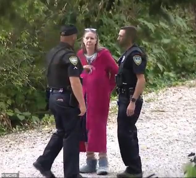 Laura Southworth was arrested on charges of child abuse and unlawful restraint after her eight-year-old granddaughter fled their home in handcuffs to a neighbor for help