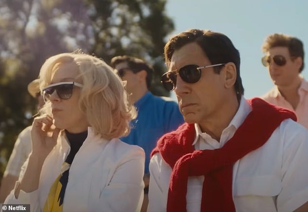 True crime fans have slammed the upcoming Netflix series Monsters: The Lyle And Erik Menendez Story. Pictured are Chloe Sevigny and Javier Bardem, who star in the series