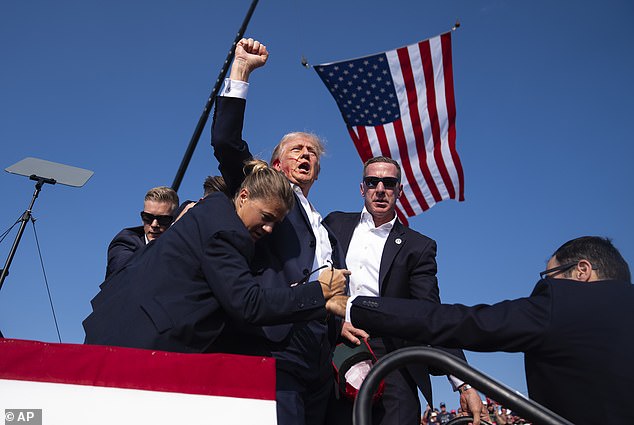 Trump was hit in the ear and an attendee at his ill-fated rally in Butler, Pennsylvania was killed by Crooks' hail of bullets, which was reportedly ended by a heroic officer firing from the ground