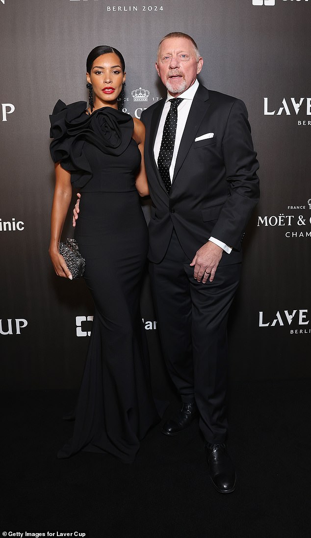 Boris Becker was joined by his beautiful wife Lilian de Carvalho Monteiro on Thursday at the opening night of the Laver Cup following their lavish wedding