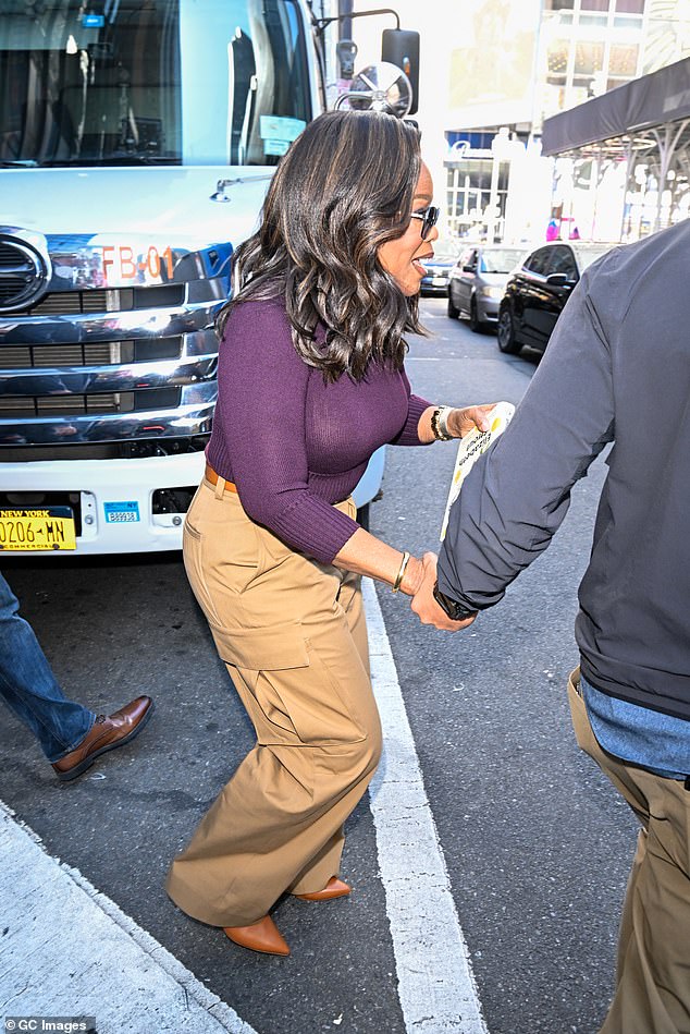 Oprah Winfrey looked thinner than ever as she hit the streets of New York on Tuesday - months after admitting to using diet pills