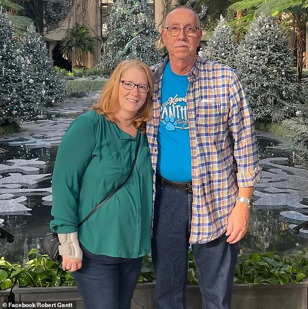 Mrs. Gantt, pictured here with her husband Robert, is suing pharmaceutical giant Novo Nordisk over what she claims was a failure by the company to adequately test for and warn of potentially serious gastrointestinal problems such as intestinal blockages and colitis.