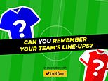 PLAY TEAMSHEET Can YOU name the Man City team from