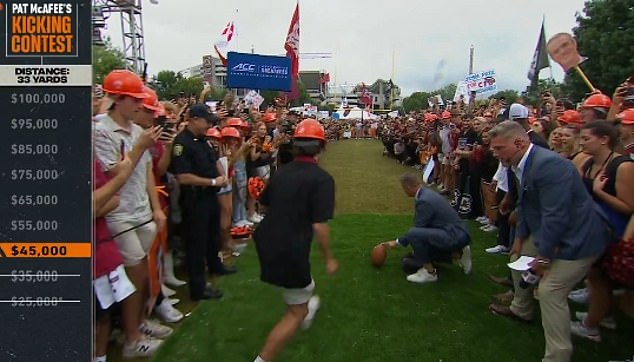 South Carolina student Joshua Watson made a terrible mistake while attempting to shoot a field goal