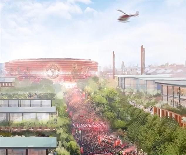 Manchester United have released new images of their proposed new 100,000 square metre stadium