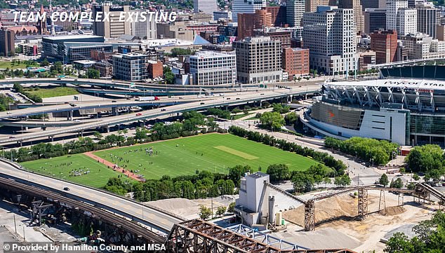 The Bengals currently practice near a concrete plant along the Ohio River