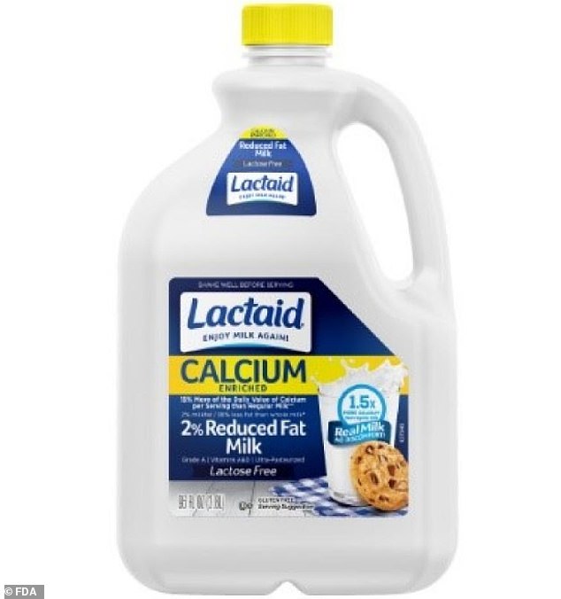 Lactaid 2% Calcium Enriched Milk (pictured above) is one of the products included in the recall