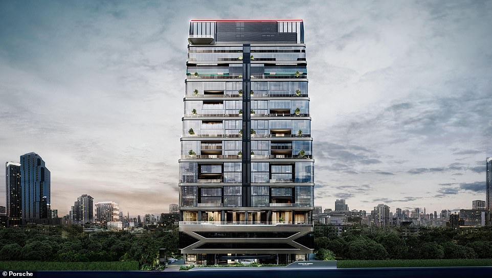 The Tower That Porsche Built: This is the design for the exclusive new Porsche Tower Bangkok residence, which will span 311ft in the Thai capital. Find out how much one of the 22 apartments will cost