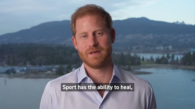 Prince Harry opened up about the 'healing power of sport' in a new video ahead of next year's Invictus Games in Vancouver, Canada