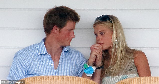 Chelsy, who was in an on-again, off-again relationship with Prince Harry (pictured together in 2006) for seven years starting in 2004, welcomed her first child, a son reportedly named Leo, with Eton-educated hotelier husband Sam Cutmore-Scott, in 2022.