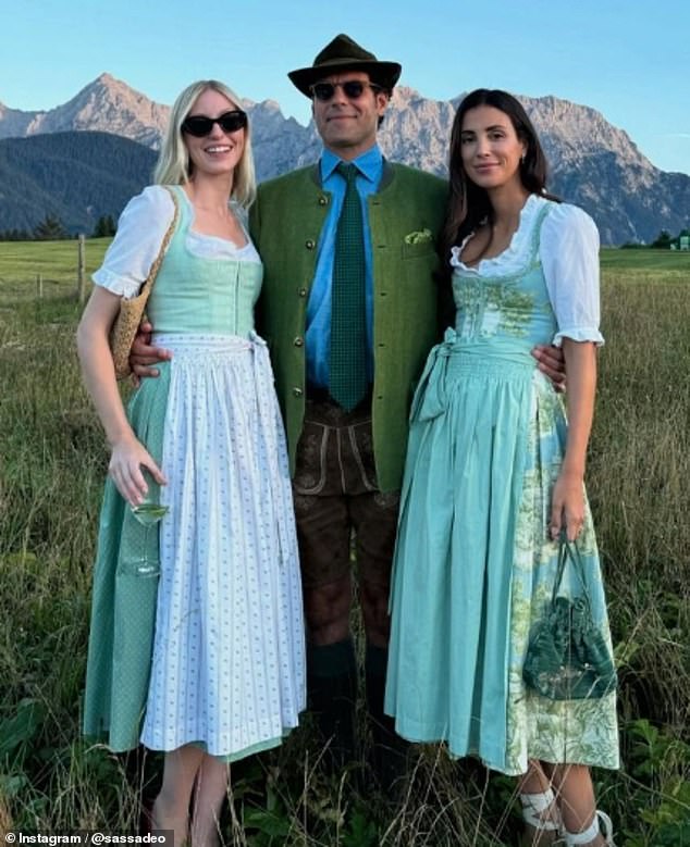 Eugenie was accompanied by, among others, Princess Maria-Olympia of Greece and Princess Alessandra of Hanover, pictured on the right