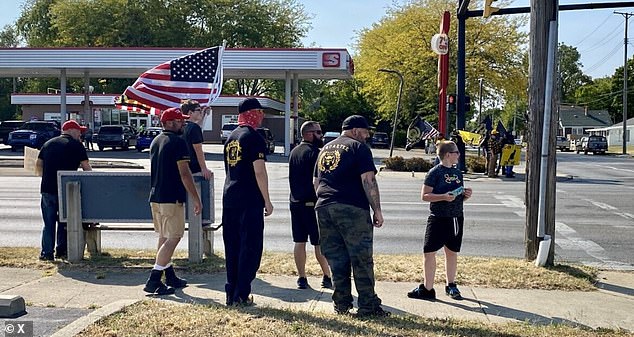 Members of the far-right group Proud Boys gathered in Springfield, Ohio