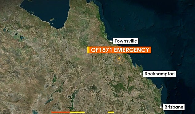 A Qantas plane from Townsville to Brisbane has made an emergency landing in Rockhampton due to a possible problem on board