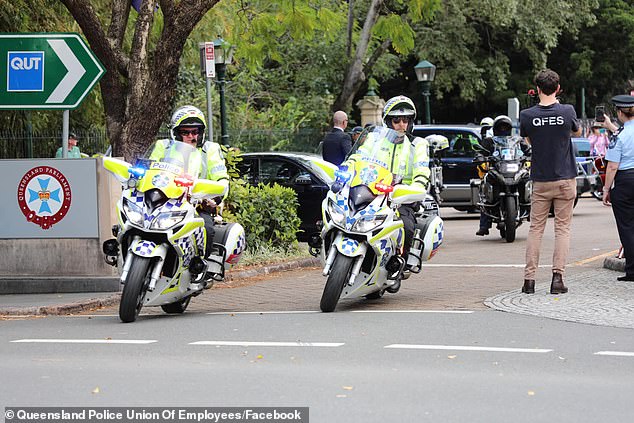 A Queensland police officer has died during the Wall to Wall Ride for Remembrance, which kicked off in Brisbane on Wednesday