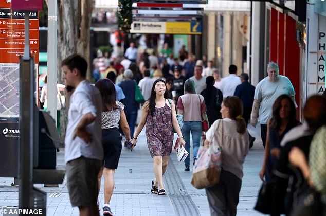 The Reserve Bank has dealt another blow to millions of Australians with mortgages by failing to cut interest rates (pictured is Queen Street Mall in Brisbane)