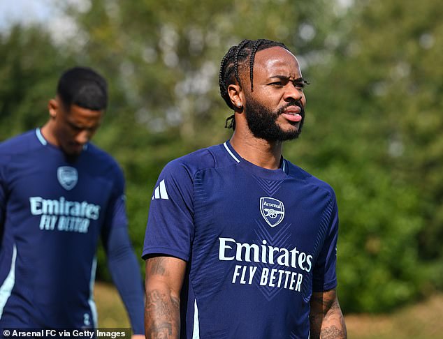 Raheem Sterling is expected to make his first start for Arsenal tonight since joining on loan from Chelsea