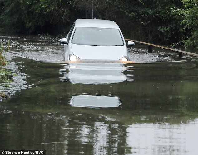 Heavy rain overnight has caused some roads in Essex to be flooded this morning, as pictured above