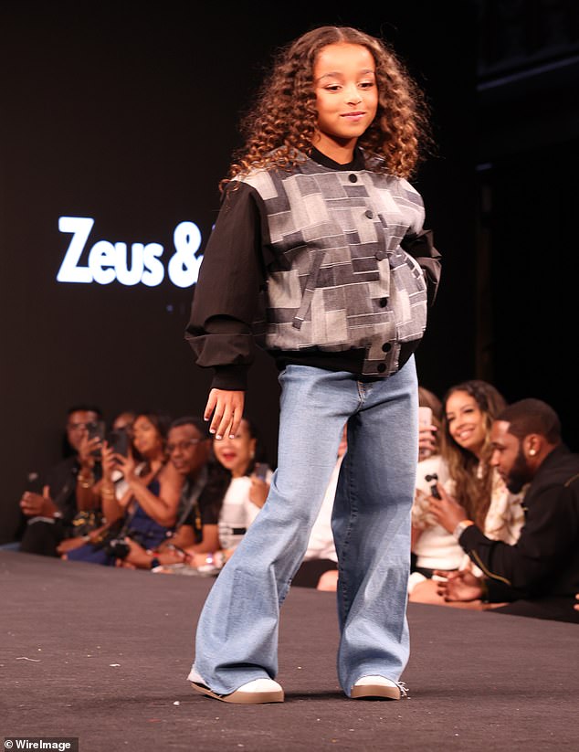 Dream became the latest Kardashian to join the social media fold this week, just days before making an impressive runway debut at New York Fashion Week at age seven (pictured).