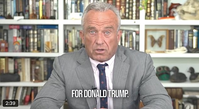 Robert F. Kennedy Jr. said Tuesday that his supporters should vote for former President Donald Trump regardless of where they live. He originally asked his supporters to vote for Trump only if they lived in swing states