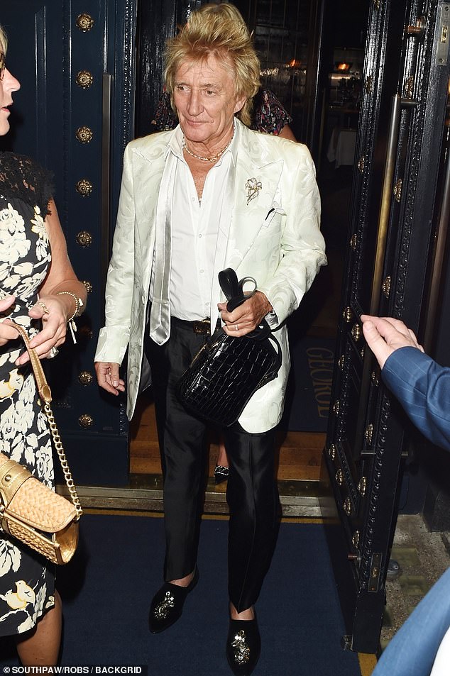 Rod Stewart 79 enjoys a late night date with his