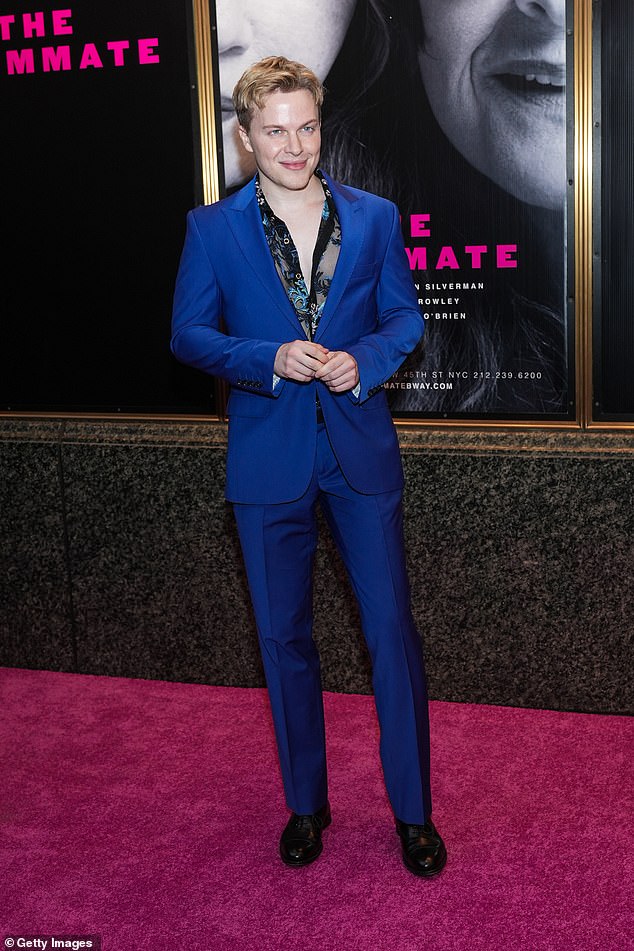 Mia Farrow wasn't alone as she returned to Broadway for the first time in a decade, with her son Ronan hitting the red carpet to show his support