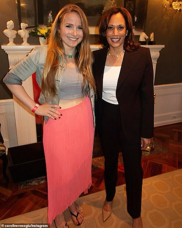 Caroline Giuliani - Rudy Giuliani's daughter - with Kamala Harris