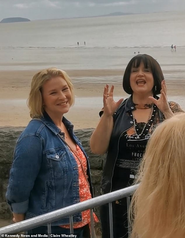 Ruth Jones was filmed mocking Gavin and Stacey fans in an awkward encounter on Wednesday as they continued to question her about the series finale